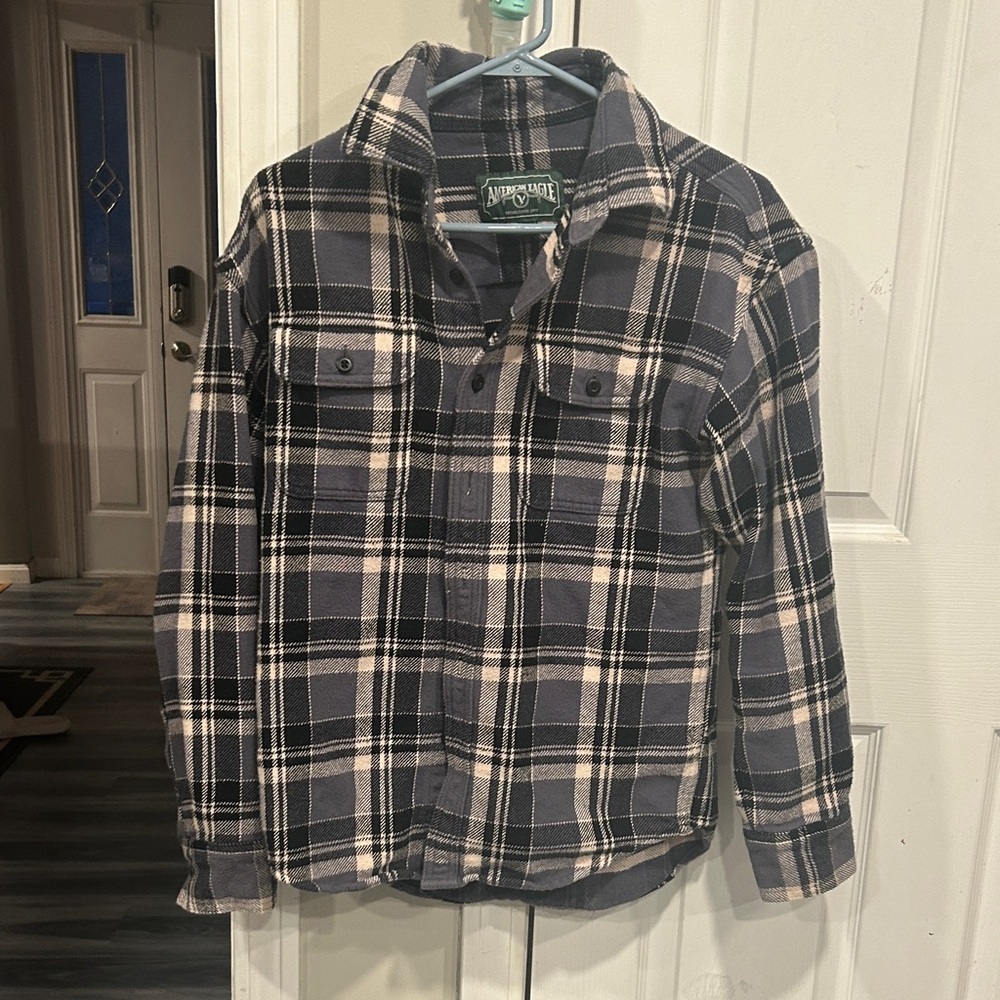 Plaid Button-Up Shirt
